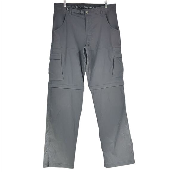 PRANA Men's Stretch Zion Convertible Straight Hiking Pants Charcoal Size 32Wx32L - Picture 1 of 8